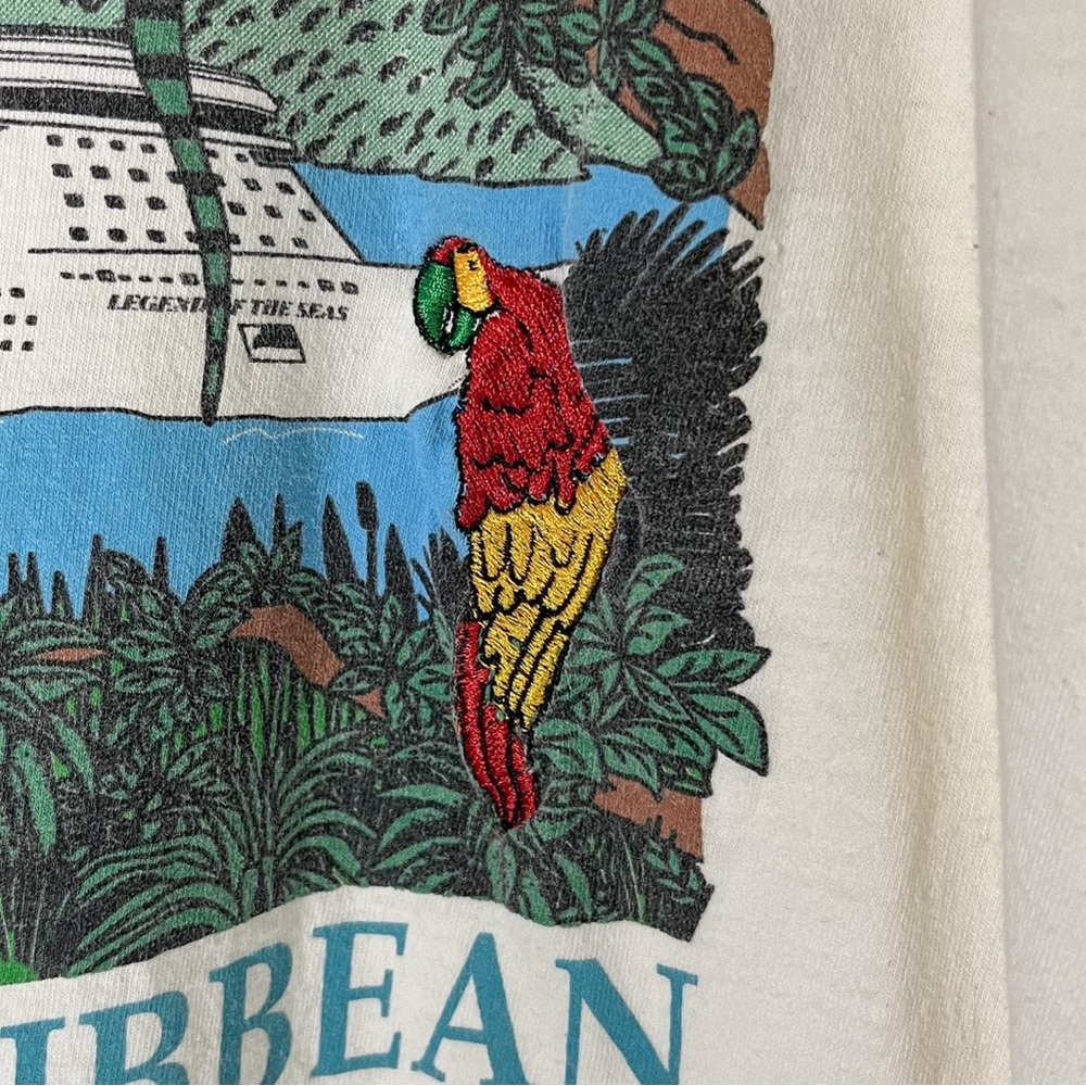 Vintage Royal Caribbean Shirt Men M White Cruise Ship Panama Canal Embroidered - Picture 4 of 7
